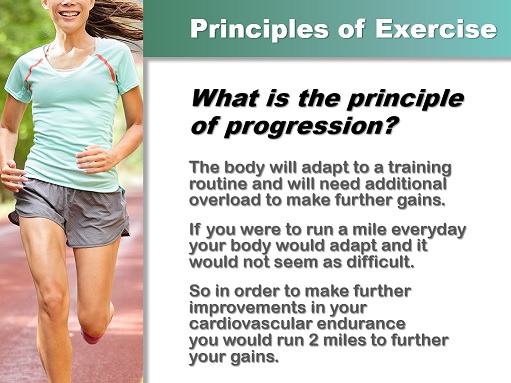 Developing and Assessing Fitness Sample PowerPoint Slide 3 Sample PowerPoint slide on the priciple of progression