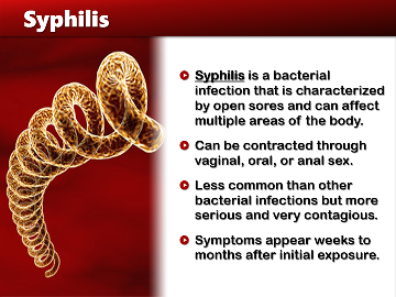 Syphilis Sample PowerPoint Slide Slide information on syphilis